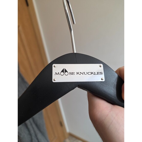 BRAND NEW Moose Knuckles Stirling Parka Jacket Mens Navy W/ White Fur Size: M - Picture 10 of 12